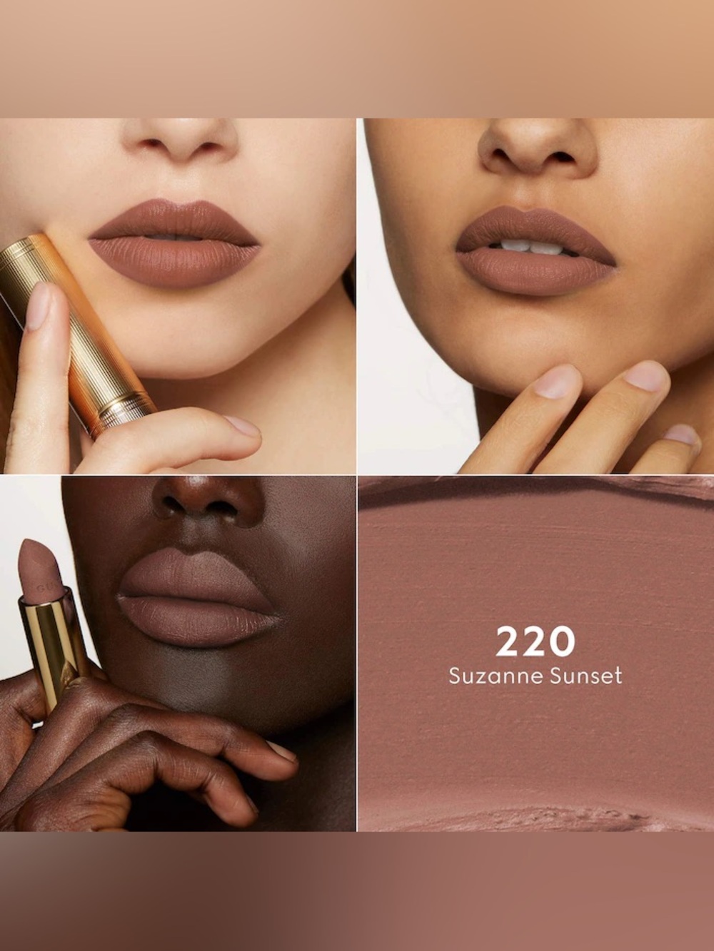 Gucci Rouge À Lèvres Mat Lipstick - Suzanne Sunset 220 - Picture 3 of 3